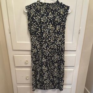 Floral Sleeveless Black Dress